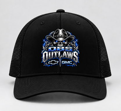 OBS Outlaws Richardson 112 black hat with smaller front design